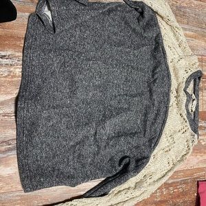 Lace sleeve sweater